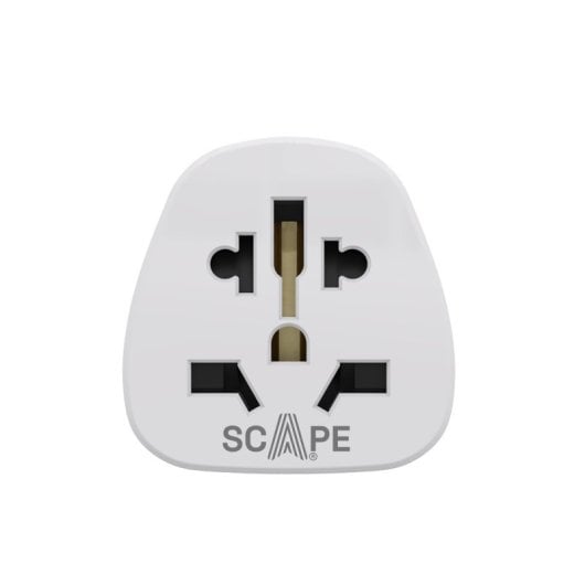 Adaptador universal de viaje Scape Travel 830 Schuko Tipo F compacto 250V 10A 2300W