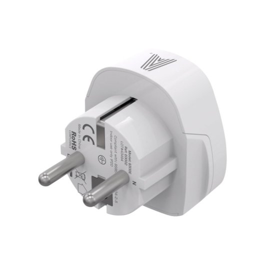 Adaptador universal de viaje Scape Travel 830 Schuko Tipo F compacto 250V 10A 2300W