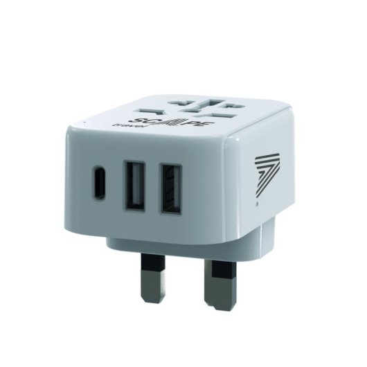 Scape Travel 830C Kompakter USB-A auf USB-C Multi-Outlet UK Universal-Reiseadapter