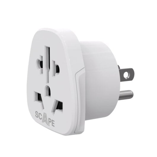 Adaptador Universal de Viaje Scape Travel 830 Para EE.UU./Japón Multienchufe 250V 15A 3750W