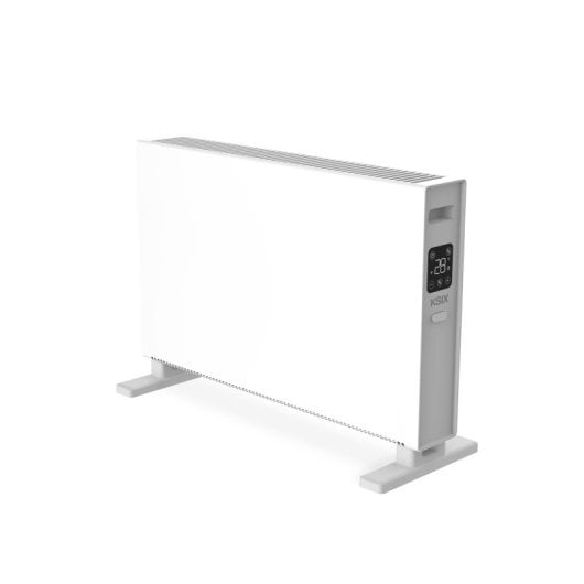 Ksix Blaze Calefactor Eléctrico De Convección Inteligente, 2000w, Pantalla Led Táctil, App Tuya, Control Remoto, Blanco
