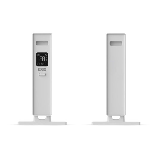 Ksix Blaze Calefactor Eléctrico De Convección Inteligente, 2000w, Pantalla Led Táctil, App Tuya, Control Remoto, Blanco