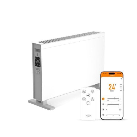 Convettore Elettrico Ksix Blaze 2000W Wifi Touch App Tuya LED Bianco