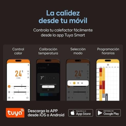 Convector Elétrico Ksix Blaze 2000W Wifi Comando Ecrã LED Tuya Proteção