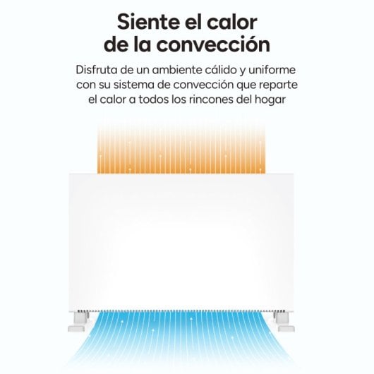 Aquecedor elétrico de convecção inteligente Ksix Blaze, 2000 W, ecrã tátil LED, aplicação Tuya, controlo remoto, preto