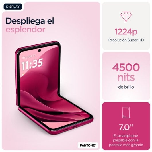 Smartphone Motorola Razr 60 Ultra 16GB 512GB Snapdragon 8 Elite Rosa 5G Plegable