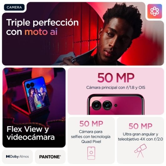 Smartphone Motorola Razr 60 Ultra 16GB 512GB Snapdragon 8 Elite Rosa 5G Plegable