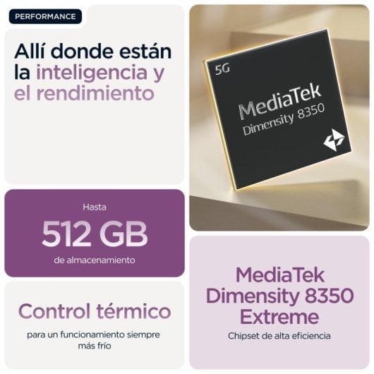 Smartphone Motorola Edge 60 Pro 12GB 512GB Pantalla 1220p IA Púrpura