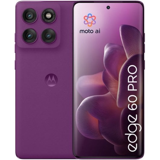 Smartphone Motorola Edge 60 Pro 12GB 512GB Pantalla 1220p IA Púrpura