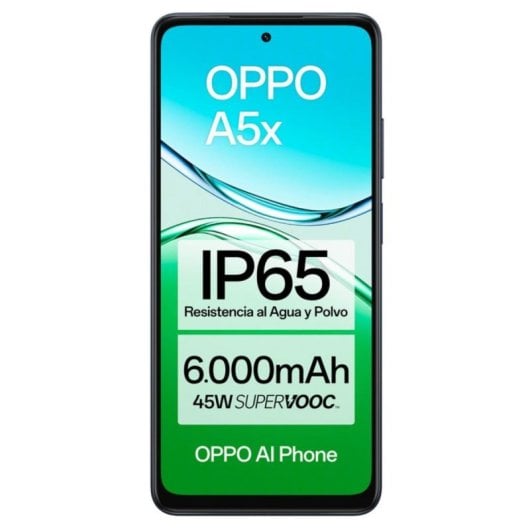 Smartphone OPPO A5x 4GB 128GB Smartphone 6.67" HD+ 45W 6000mAh Resistente IP65 Android 15 Azul