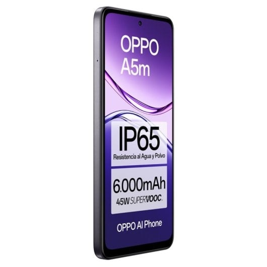 Smartphone OPPO A5m 8GB 256GB 6.67" HD+ IP65 Snapdragon 6s Batería 6000mAh Carga Rápida 45W Morado