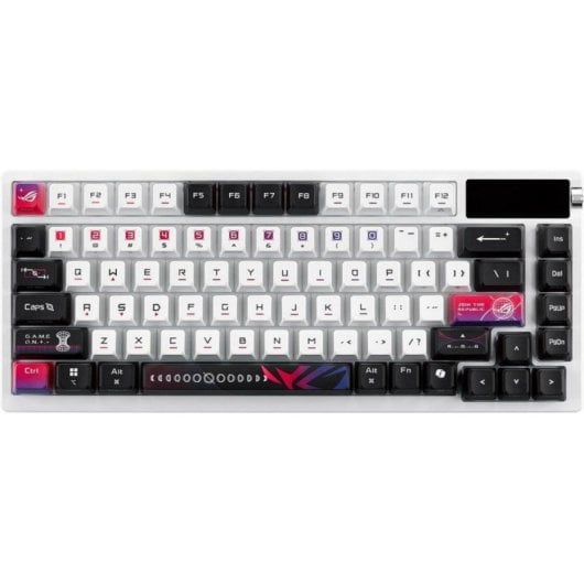 Teclado ASUS ROG Azoth X Blanco 75% OLED RGB Wireless NX Snow V2 Macros PBT QWERTY Layout USA