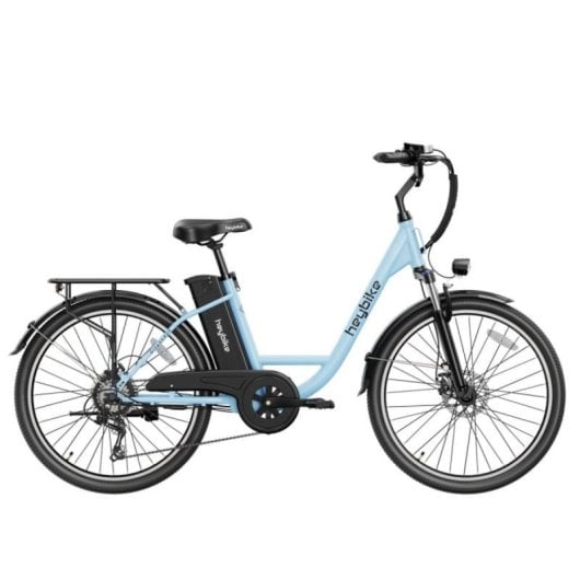 Heybike Cityscape Elektrofahrrad 250 W, 7 Gänge, 26″ Step-Through, LCD-Gepäckträger, 264 lb