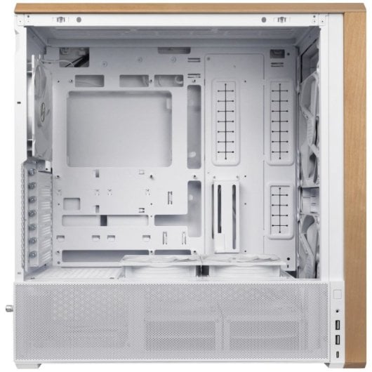 Lian Li Lancool 217 ATX/EATX PC-Gehäuse, Stahl/Holz/Gehärtetes Glas, Weiß, aRGB+Advanced Ventilation