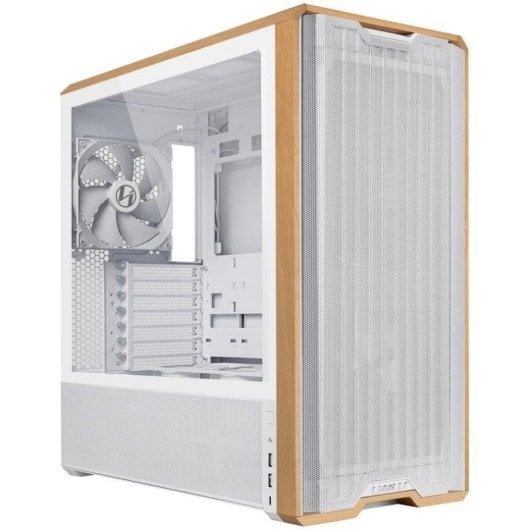 Pc Kast Lancool Lancool 217 Staal/Hout/Tempered Glass aRGB+Geavanceerde Ventilatie