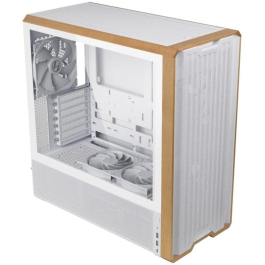 Lian Li Lancool 217 ATX/EATX PC-Gehäuse, Stahl/Holz/Gehärtetes Glas, Weiß, aRGB+Advanced Ventilation