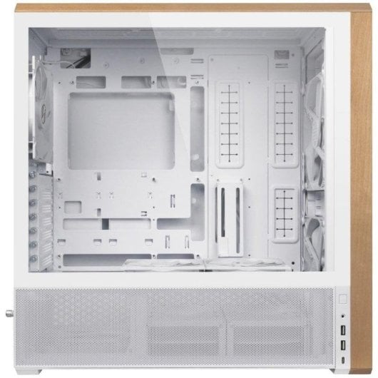Pc Kast Lancool Lancool 217 Staal/Hout/Tempered Glass aRGB+Geavanceerde Ventilatie