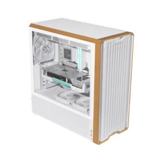 Caja PC ATX/EATX Lian Li Lancool 217 Acero/Madera/Templado Blanco aRGB+Ventilación Avanzada