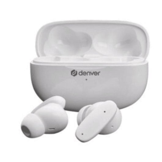 Denver Kabelloser Bluetooth 5.3-Kopfhörer mit Geräuschunterdrückung und 4 Mikrofonen (weiß)