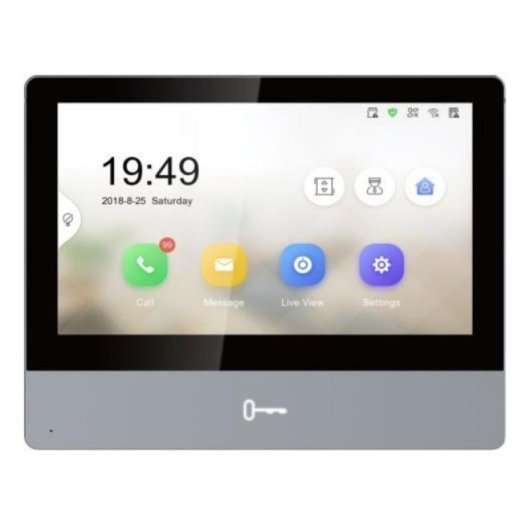 Intercomunicador Hikvision DS-KH8350-WTE1/EU 7? IPS Táctil Negro Wi-Fi/Ethernet