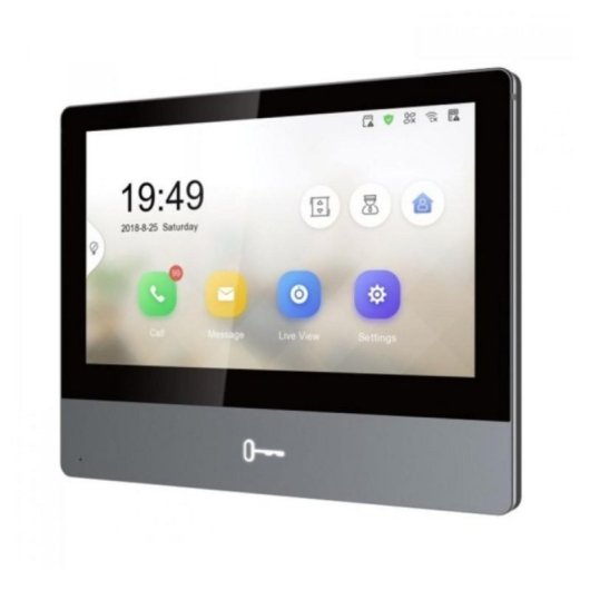 Intercomunicador Hikvision DS-KH8350-WTE1/EU 7? IPS Táctil Negro Wi-Fi/Ethernet
