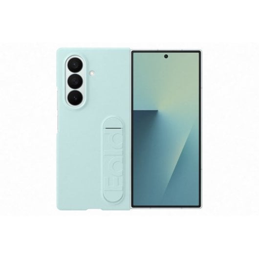 Custodia in silicone verde menta e pellicola protettiva per lo schermo Samsung Z Fold7