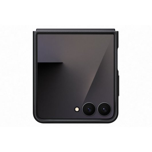 Custodia in pelle vegana nera per Samsung Z Flip7