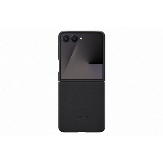 Custodia in pelle vegana nera per Samsung Z Flip7