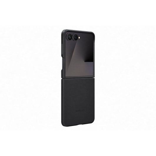 Custodia in pelle vegana nera per Samsung Z Flip7