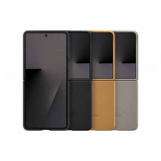 Custodia in pelle vegana nera per Samsung Z Flip7