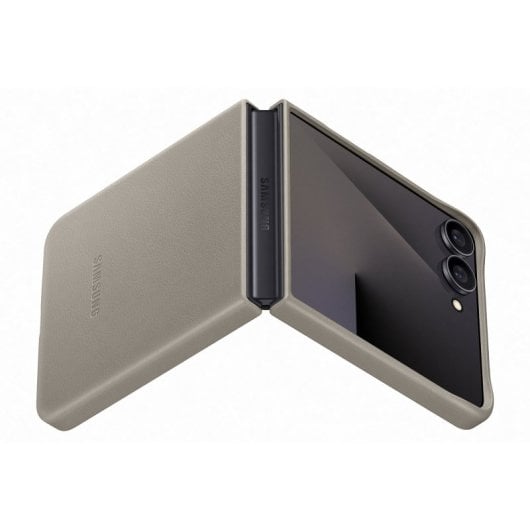 Samsung Funda de Cuero Vegano marrón para Z Flip7