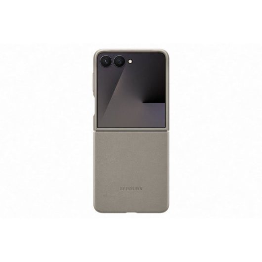 Samsung Funda de Cuero Vegano marrón para Z Flip7