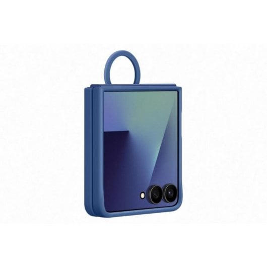 Samsung Funda Silicona con anillo azul para Z Flip7