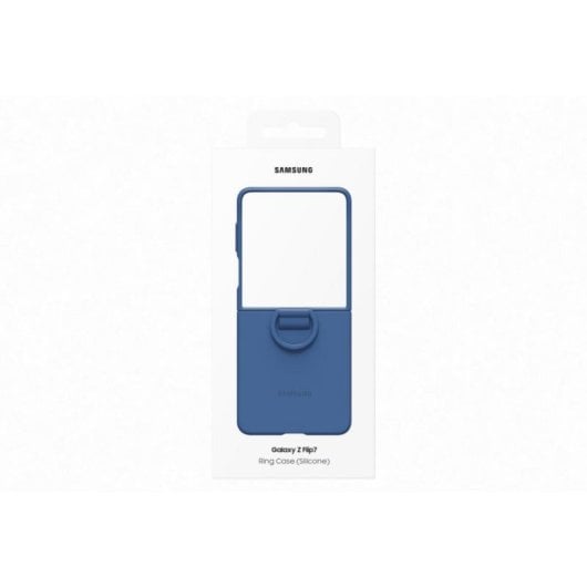 Samsung Funda Silicona con anillo azul para Z Flip7