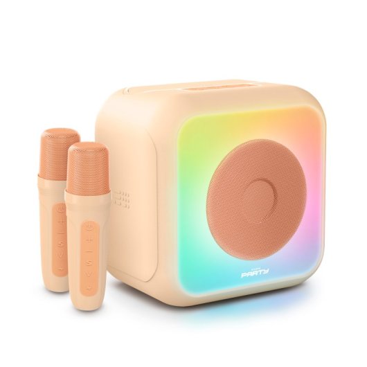 Altoparlante Cube Bluetooth 5.0 30W 2 Microfoni Wireless Effetti Vocali Altoparlante Cube Bluetooth 5.0 30W 2 Microfoni Wireless Effetti Vocali