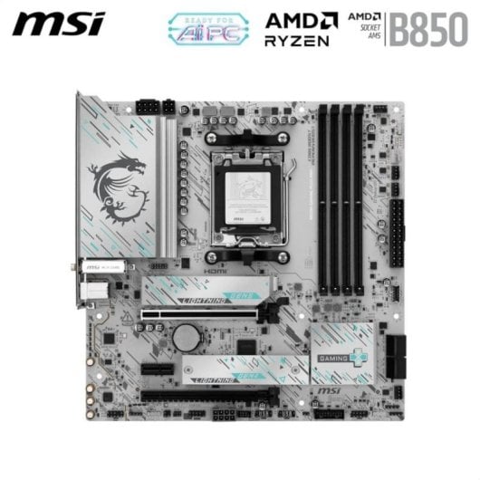 Placa Base MSI B850M GAMING PLUS WIFI B850 AM5 DDR5 Micro ATX WiFi 7 PCIe 5.0 RGB