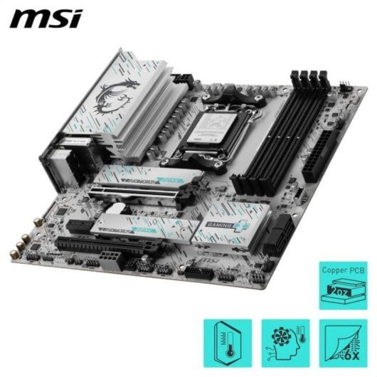 Placa Base MSI B850M GAMING PLUS WIFI B850 AM5 DDR5 Micro ATX WiFi 7 PCIe 5.0 RGB