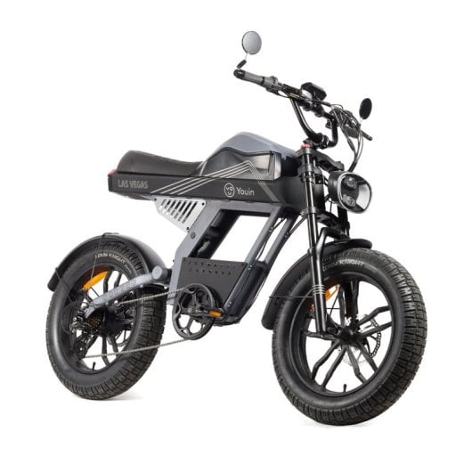 Bicicleta Eléctrica Youin BK7100 Las Vegas 250W 43Nm Autonomía 100km Suspensión Total FAT 20” Shimano Altus 7V