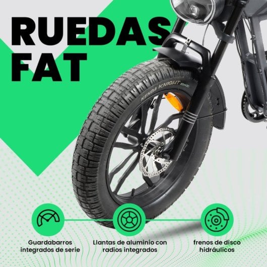 Bicicleta Eléctrica Youin BK7100 Las Vegas 250W 43Nm Autonomía 100km Suspensión Total FAT 20” Shimano Altus 7V