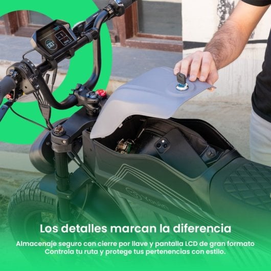 Bicicleta Eléctrica Youin BK7100 Las Vegas 250W 43Nm Autonomía 100km Suspensión Total FAT 20” Shimano Altus 7V