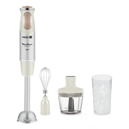 Batidora de mano Moulinex DD655A10 1000W 10 velocidades Tecnología Powelix picadora vaso varillas