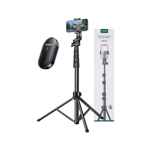 Selfie Stick Ugreen LP680 Bluetooth Trípode 1.8m Giro 360° Control Remoto Antideslizante
