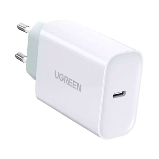Carregador de Parede UGREEN CD127 30W USB-C Branco Carregador de Parede UGREEN CD127 30W USB-C Branco