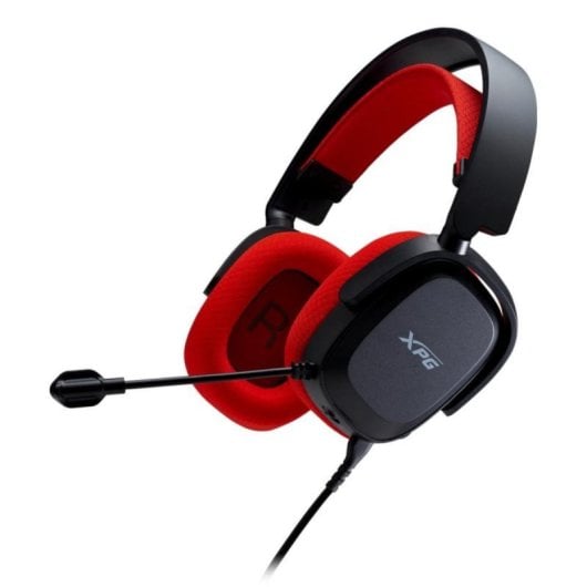 Kopfhörer XPG PRECOG STUDIO Balanced 50 mm Boom-Mikrofon USB-C DAC schwarz rot