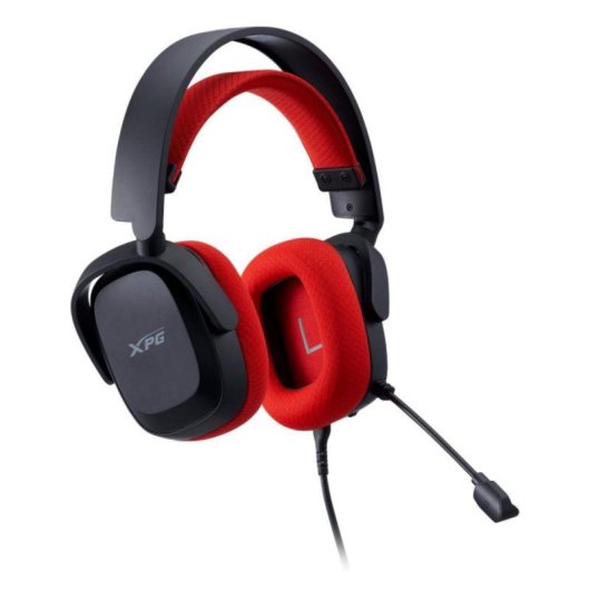 Kopfhörer XPG PRECOG STUDIO Balanced 50 mm Boom-Mikrofon USB-C DAC schwarz rot