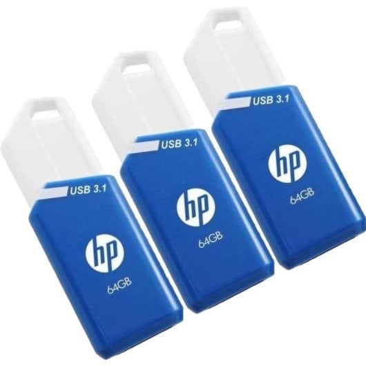 USB-Stick HP x755w Triple Pack 64GB USB Typ A 3.2 Gen 1 Blau Weiß USB-Stick HP x755w Triple Pack 64GB USB Typ A 3.2 Gen 1 Blau Weiß