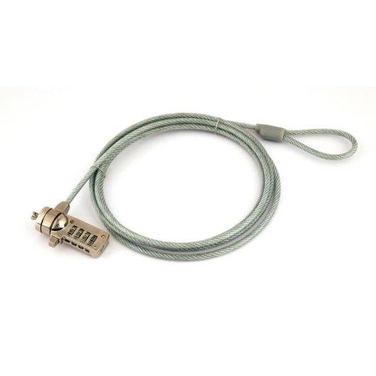 Cabo de Bloqueio Gembird LK-CL-01 4 Dígitos Aço 4mm Metal Grosso Prata