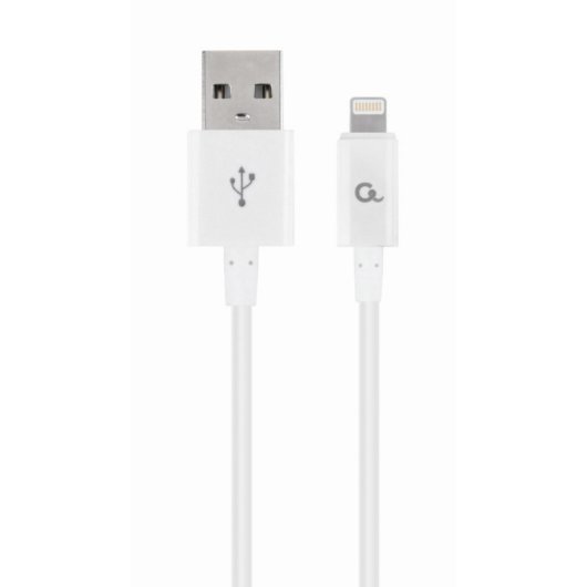 Câble Charge et Données Lightning Cablexpert CC-USB2P-AMLM-1M Blanc 1m 2,1A
