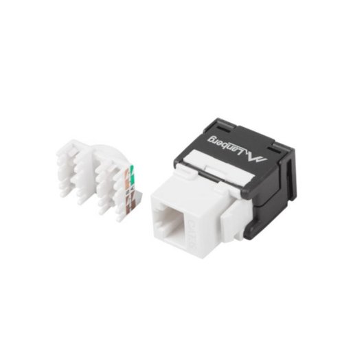 Módulo Keystone Lanberg KSUA-2000 Plano RJ-45 LSA Hembra Negro Blanco