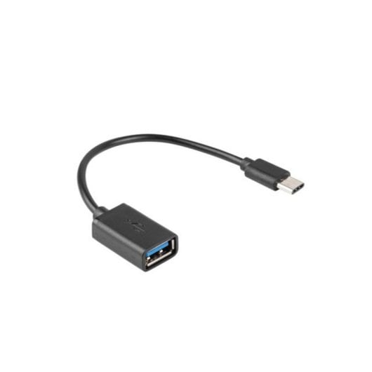 Adaptador USB A a USB C Lanberg AD-OTG-UC-01 0,15m USB 2.0 0,48 Gbit/s Negro